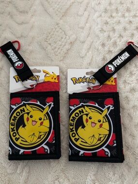POKEMAN  Pikachu Badge Holder Card Wallet - Yellow/Black 2Pk